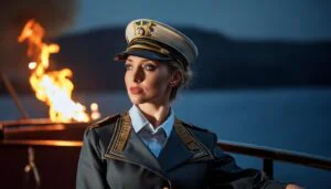 mujer militar en graf spee