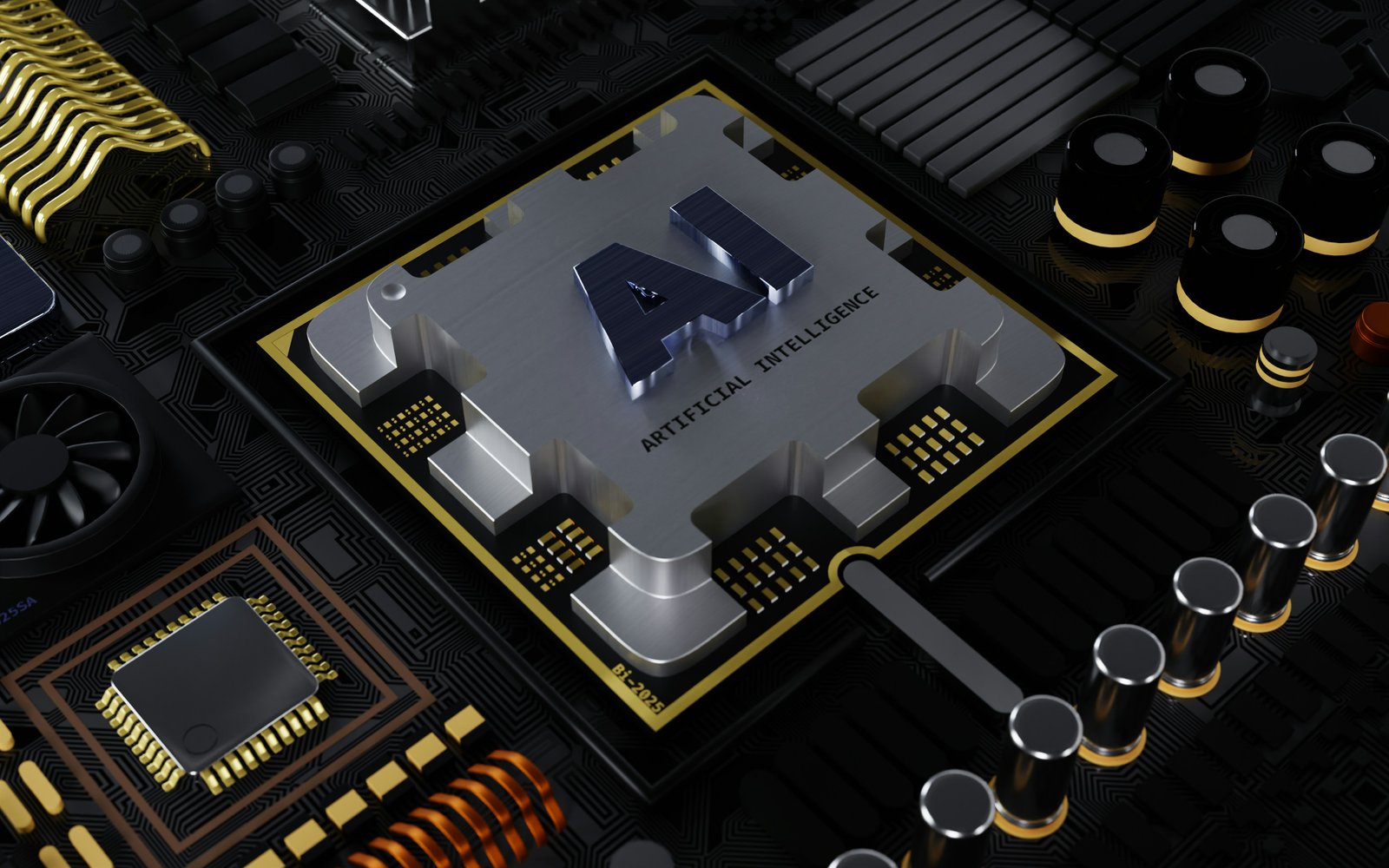 a computer processor with the letter a on top of it