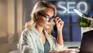 SEO Mujer con lentes