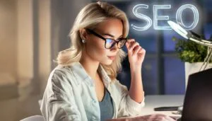 SEO Mujer con lentes