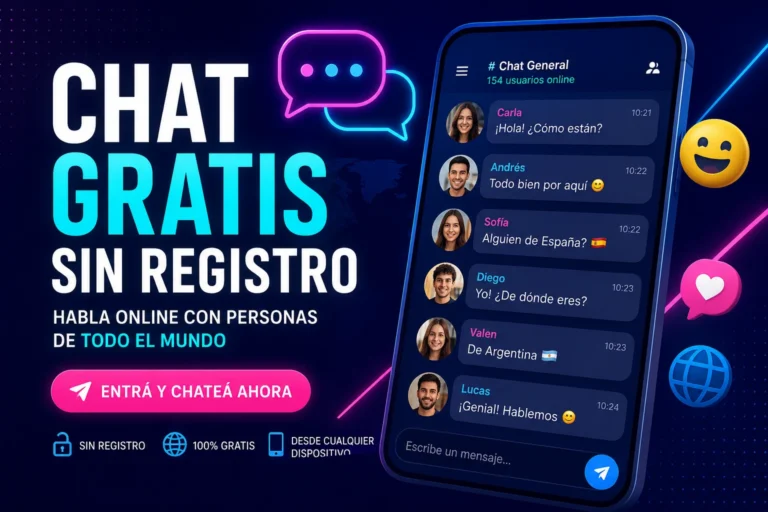 Chat Gratis Sin Registro: Las Mejores Opciones para Hablar Online en 2026 2 CHAT GRATIS