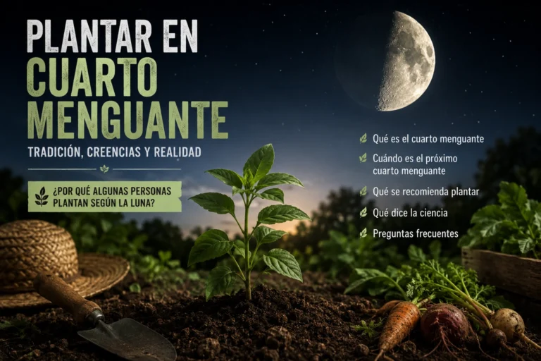 ¿Por qué algunas personas plantan en cuarto menguante? Tradición, creencias y realidad 6 plantar cuarto menguante portada