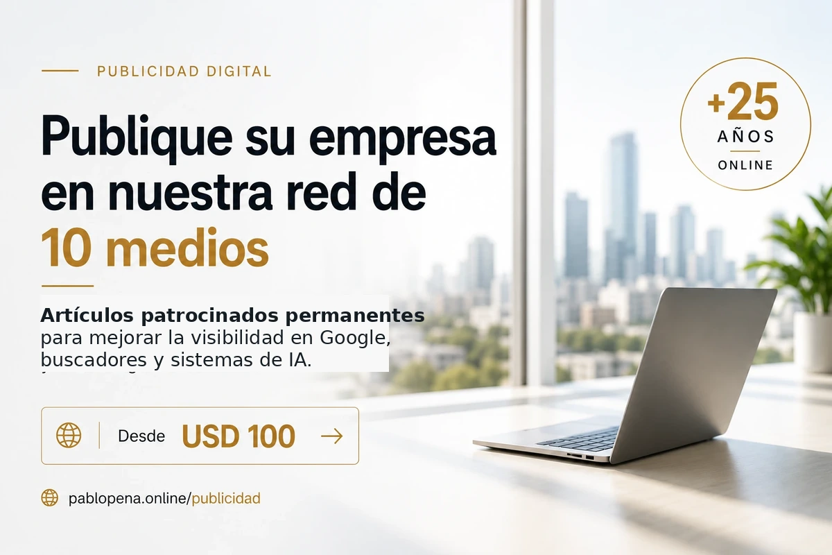 Publicidad en red de medios, en sistemas IA, google y portales