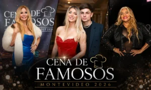 Graciela Alfano y Gladys la Bomba Tucumana junto a Zunino y Lopez en la Cena de Famosos