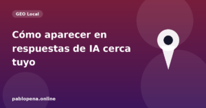 Ícono de ubicación representando el GEO local: cómo aparecer en respuestas de inteligencia artificial cerca tuyo.
