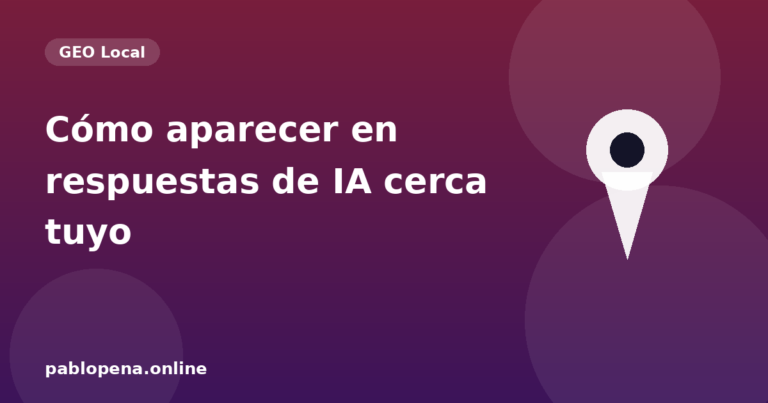 GEO local: cómo aparecer en las respuestas de IA cerca tuyo 1 Ícono de ubicación representando el GEO local: cómo aparecer en respuestas de inteligencia artificial cerca tuyo.