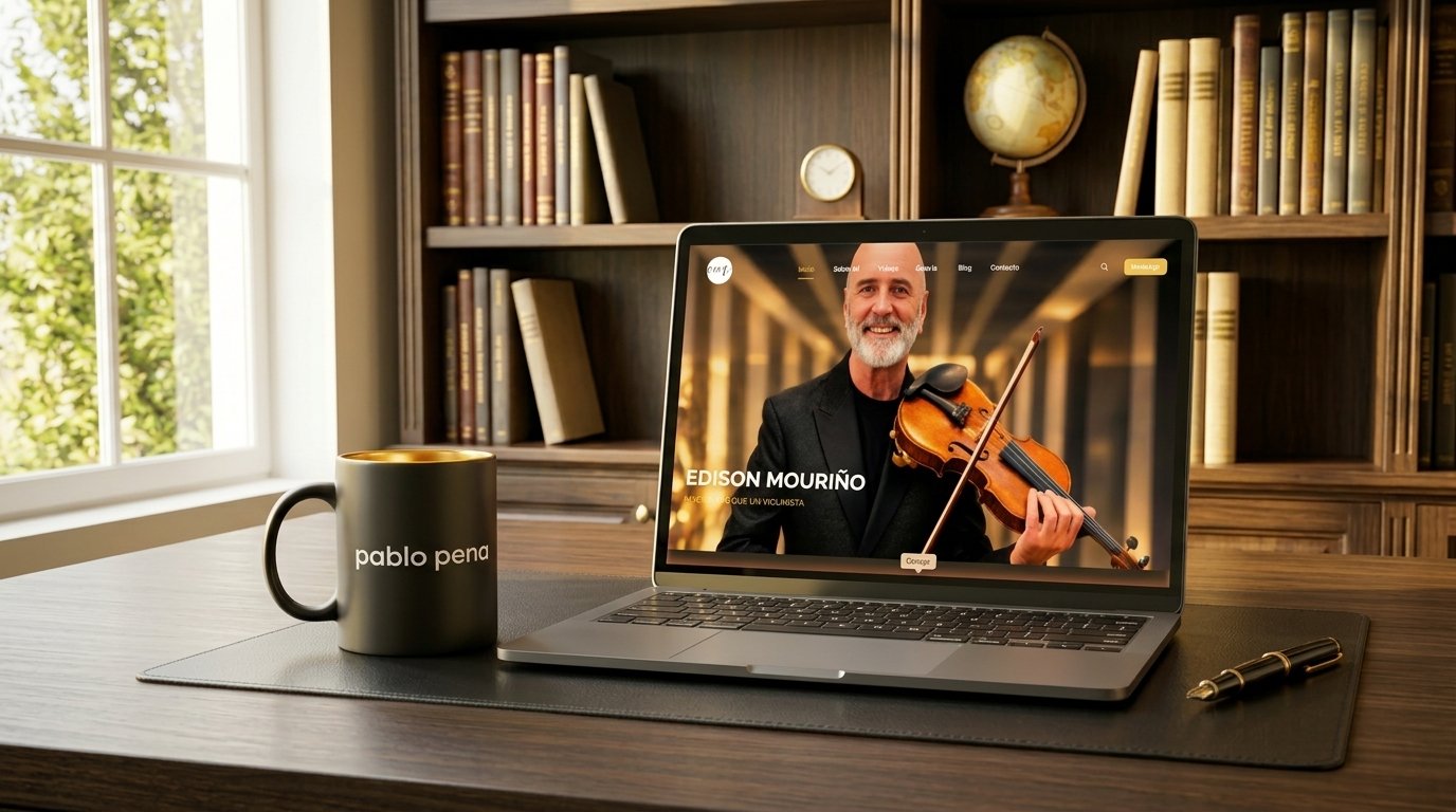 Rediseño de la web de Edison Mouriño, violinista en Montevideo para bodas y eventos