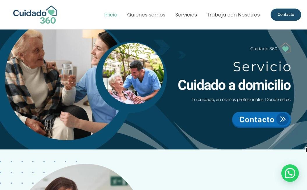 Portada actual de cuidado360.online antes del rediseño