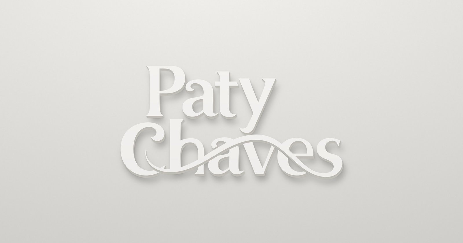 Logo para centro de estética aplicado a cartel de letras corpóreas: Paty Chaves, Montevideo, Uruguay