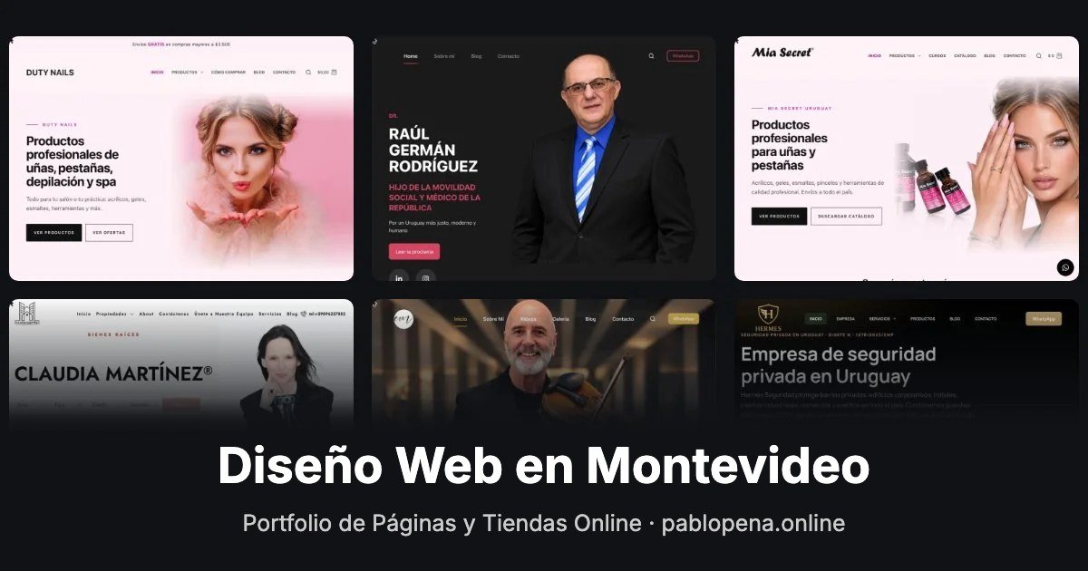 Diseño web en Montevideo: portfolio de páginas web y tiendas online hechas por Pablo Pena