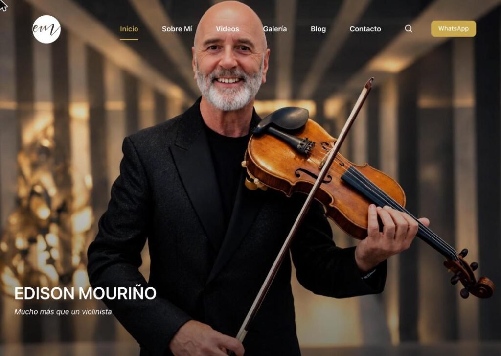 Captura del sitio web de Edison Mouriño