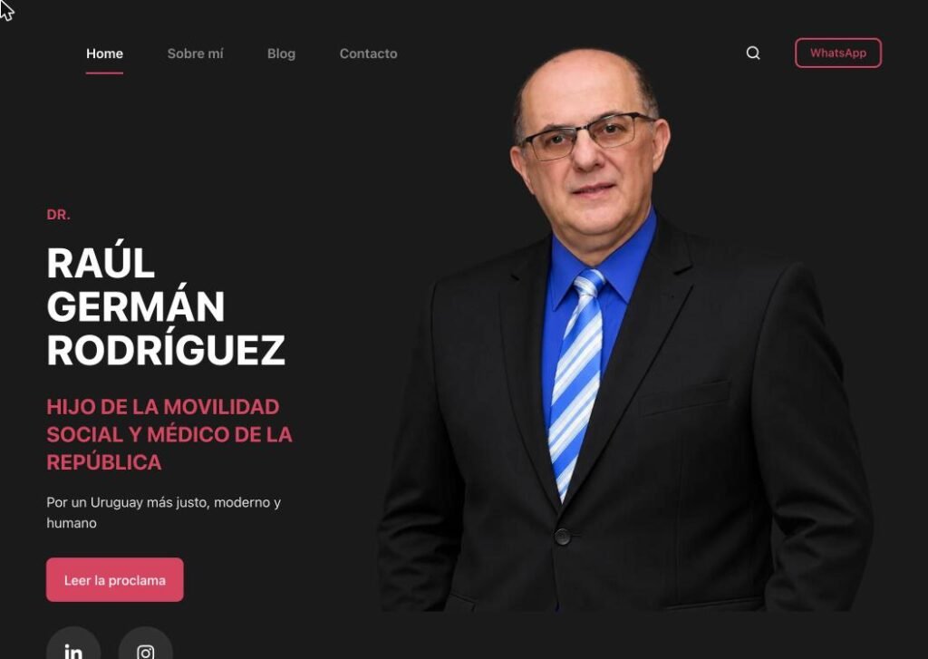 Captura del sitio web de Dr. Raúl Germán Rodríguez