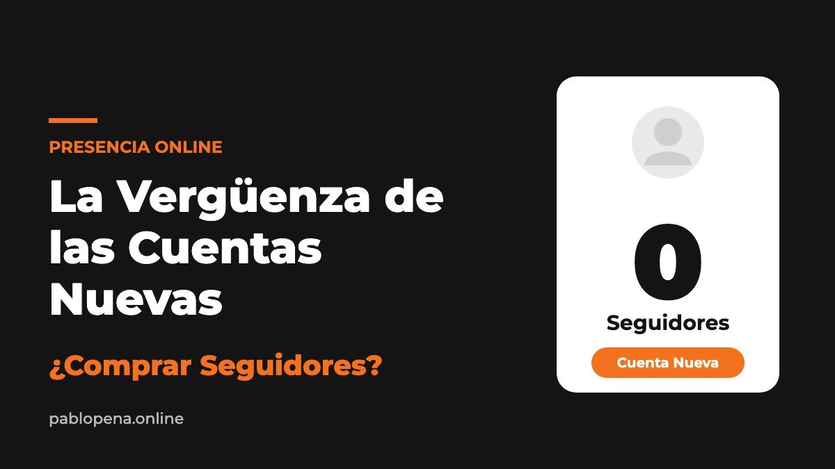 Perfil de una cuenta nueva con cero seguidores, antes de pensar en comprar seguidores